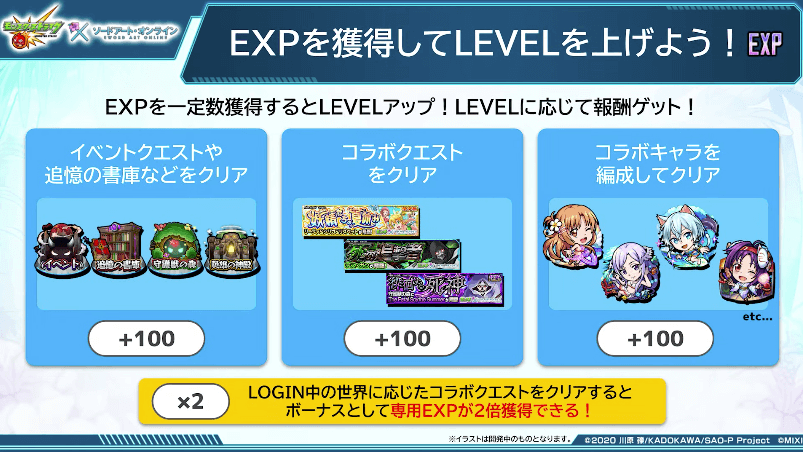 ３４EXPを獲得してLEVELを上げよう