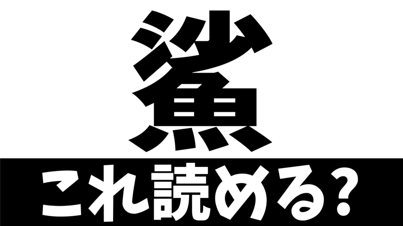 【難読漢字】“鯊”これなんて読む？なんて名前の魚？