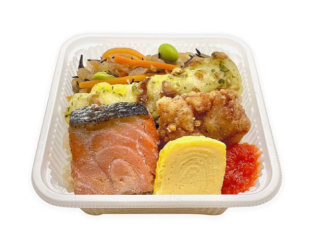 1食：銀鮭のグリルと和惣菜
