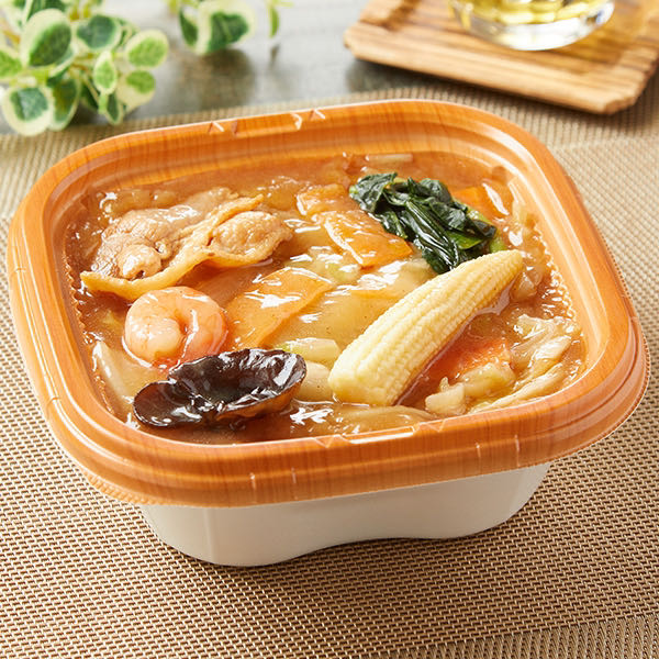 鶏と魚介のだしの旨味！7種野菜の中華丼