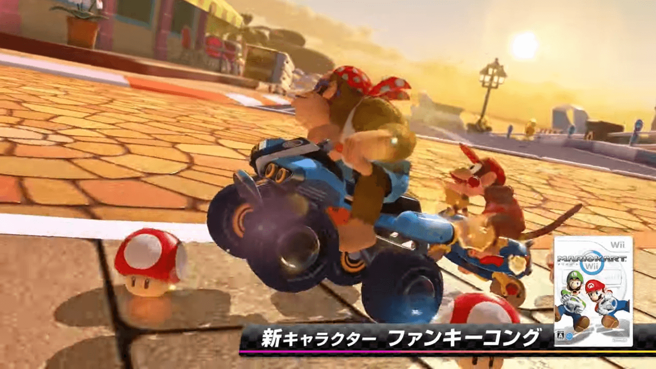 【ニンダイ】新キャラにファンキーコングが登場!?マリオカート8デラックスの追加コース第6弾の情報が公開!