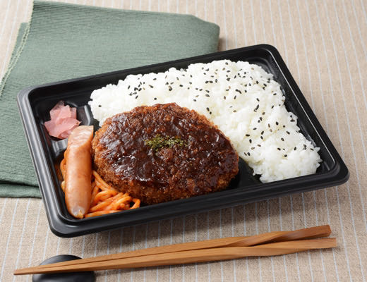 ごはん大盛！メンチ＆ウインナー弁当