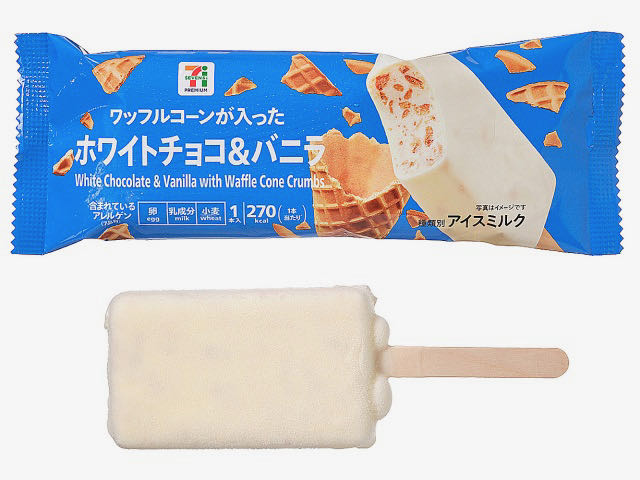 ７プレミアム　ワッフルコーンが入ったホワイトチョコ＆バニラ