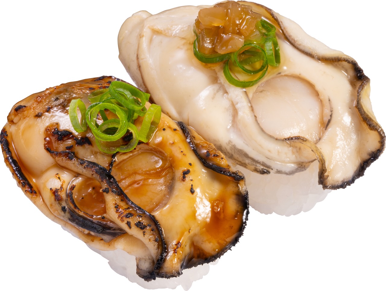 瀬戸内海産　蒸し牡蠣の食べ比べ　（焦がし醤油炙り・玉ねぎポン酢）