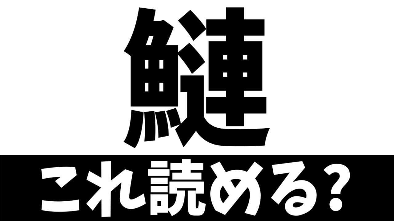 【難読漢字】連なる魚？〝魚＋連〟で何の魚を表す？