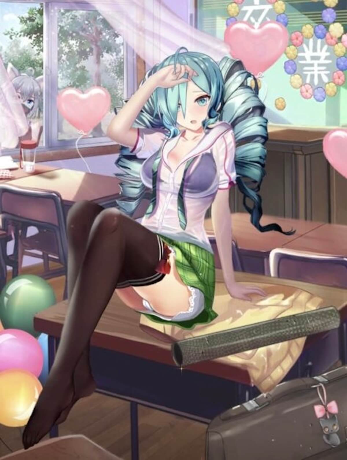 【禁断】乱れた制服がヤバい!! 美女からの色気が止まらない♡