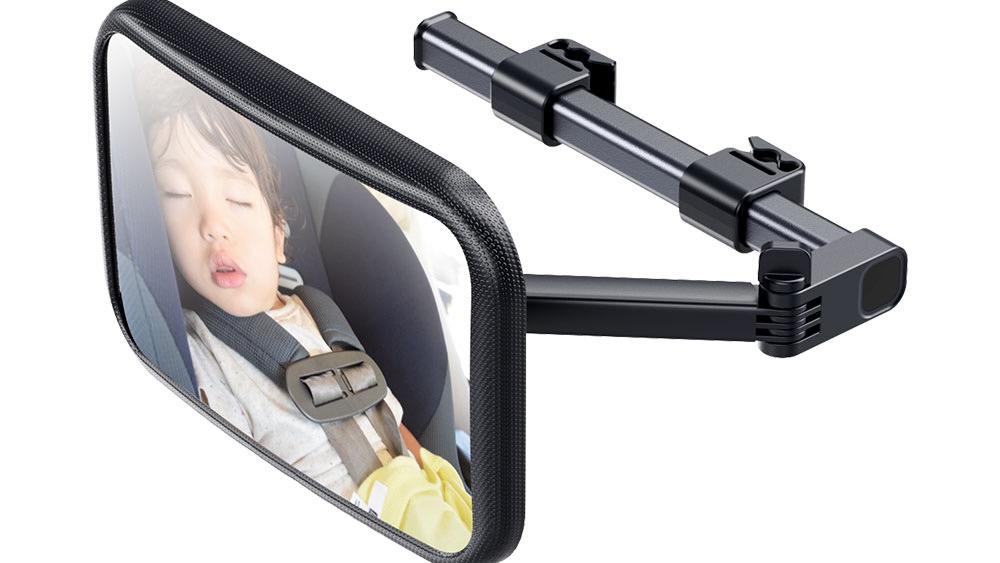 ヘッドレストシャフトに引っ掛けるだけ『車内用ベビーミラー』発売