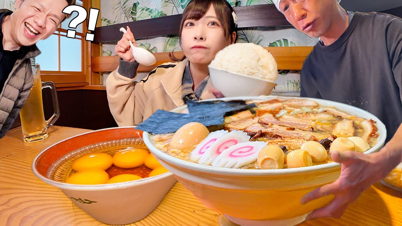 海老原まよい、超特大の10人前チャーシュー麺と白米500gを完食！　おいしさに思わず追加注文する姿に視聴者もお腹が空く神回