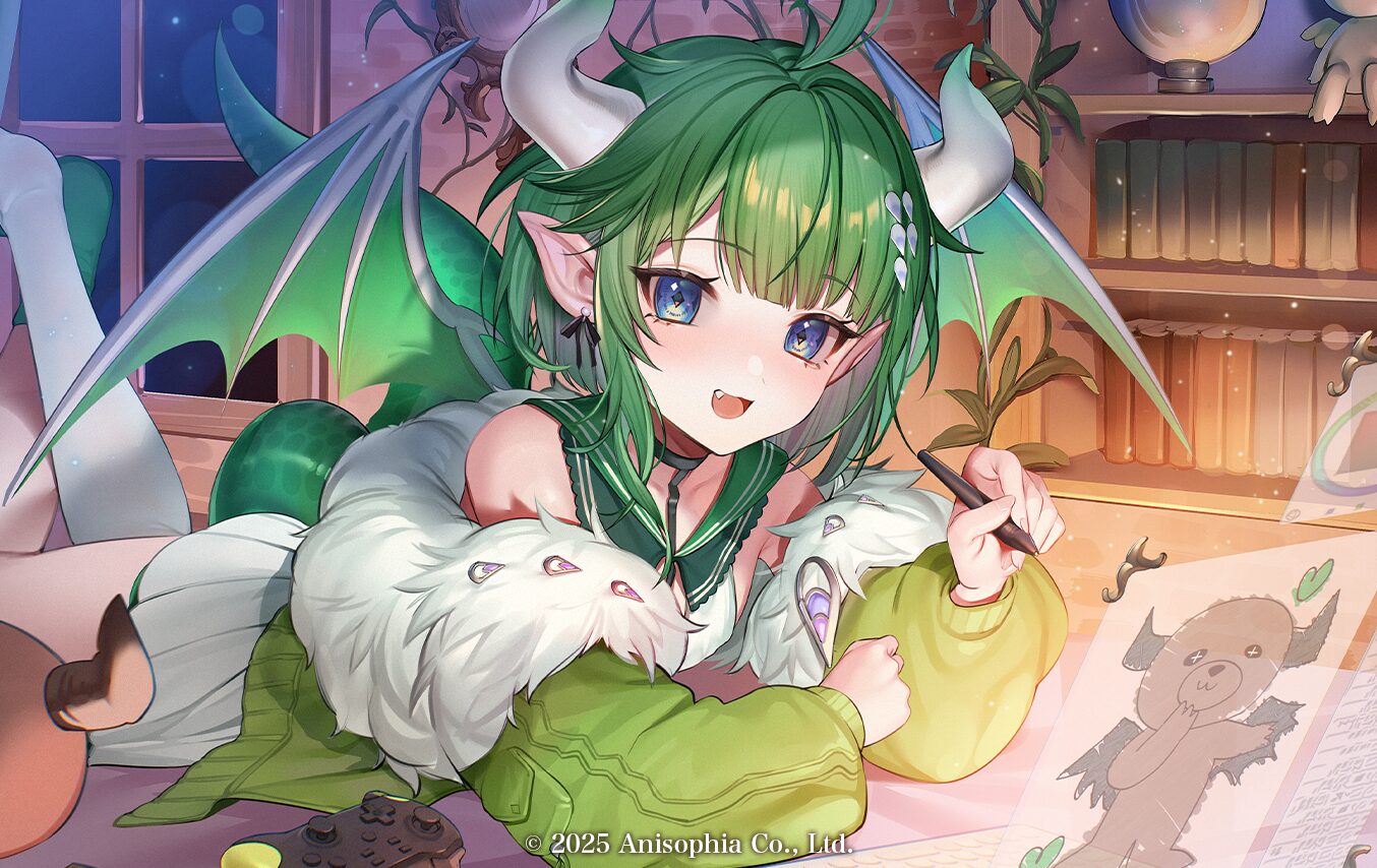 異世界からきた竜の女の子・アート系VTuber「竜葉 えめら」が5月19日にデビュー決定