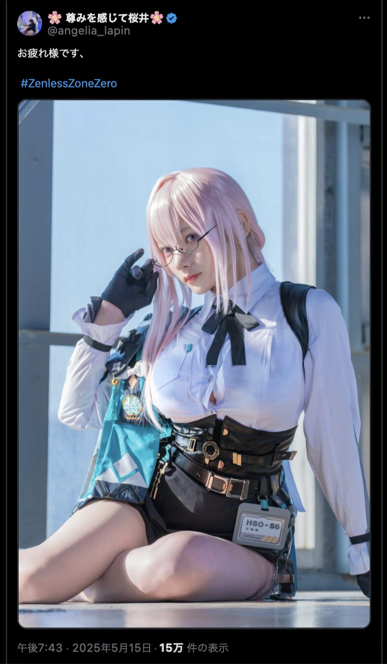 知性とセクシーさが同居！　尊みを感じて桜井、『ゼンレスゾーンゼロ』月城柳のコスプレ写真を公開