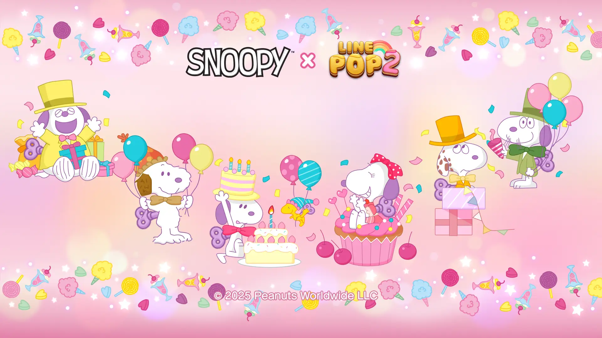 『LINE POP2』でスヌーピーコラボを開始、限定ミニモンやイベントが盛りだくさん！