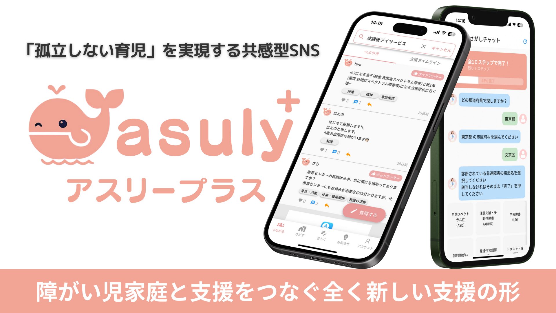 障がい児家庭向け共感型SNS『アスリープラス』がリリース。孤立しがちな子育て家庭をつなぐプラットフォーム