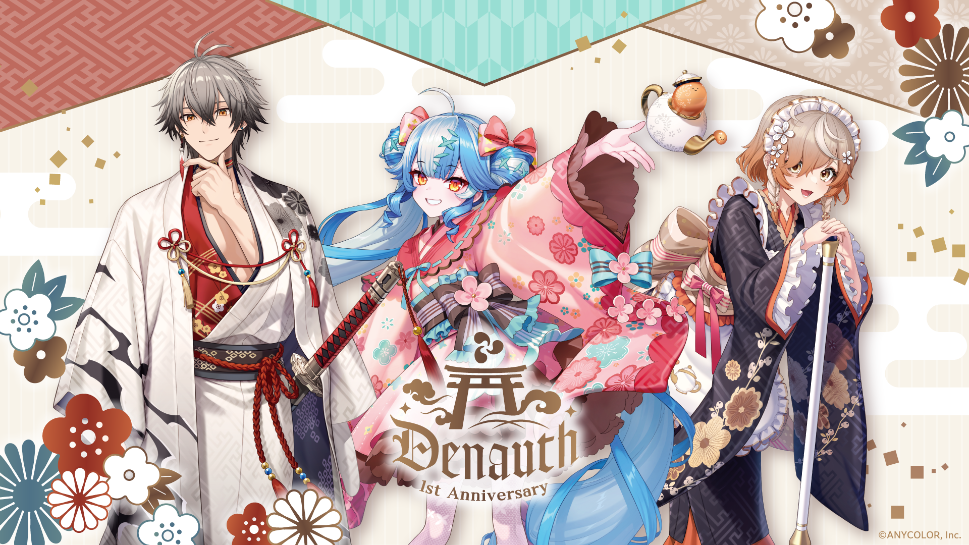 【NIJISANJI EN】「Denauth」の1周年記念グッズが全世界で販売決定！　和装デザインの特別商品が登場