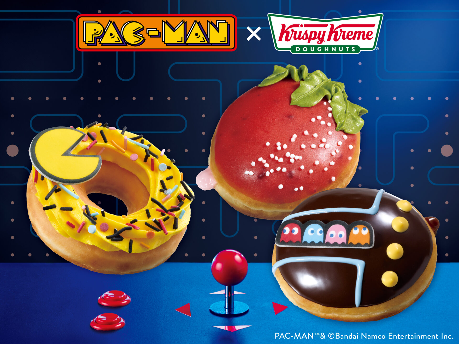 クリスピー・クリーム・ドーナツがパックマン生誕45周年記念の限定ドーナツ3種を発売へ