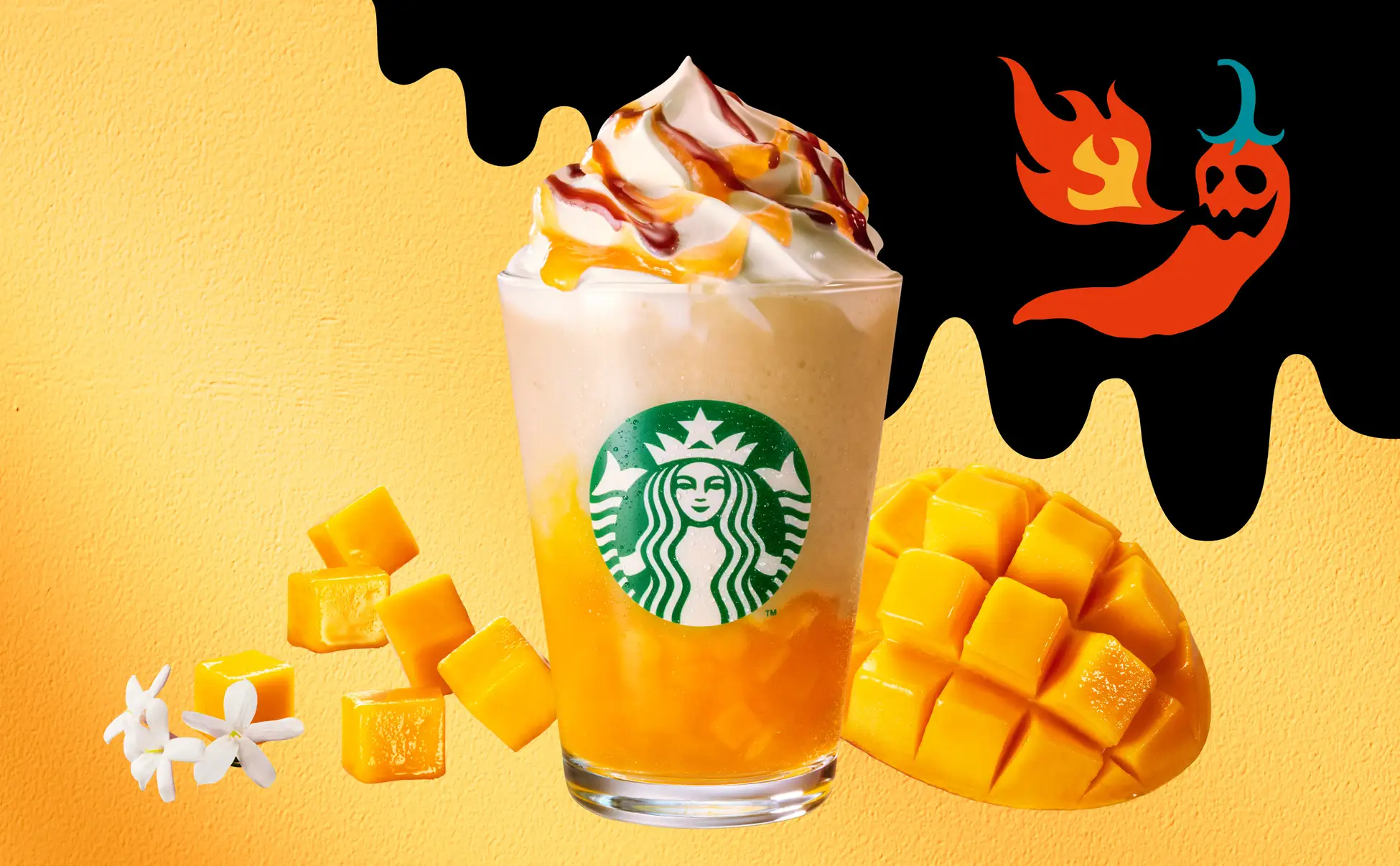 スターバックス初の本格辛口フラペチーノが登場！　ホットハニーで”火を吹く”新体験