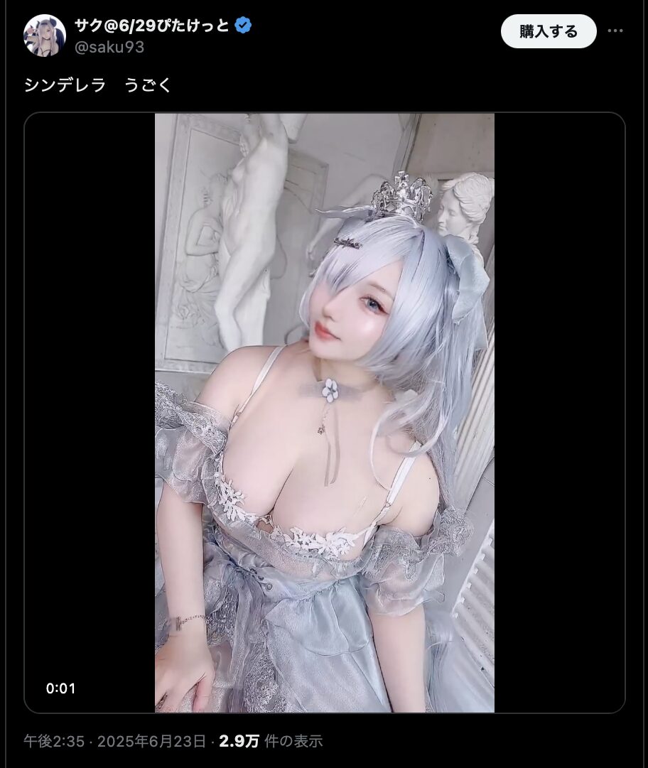 まさにお姫様！　サク、『勝利の女神：NIKKE』シンデレラの華麗なドレス姿で魅了
