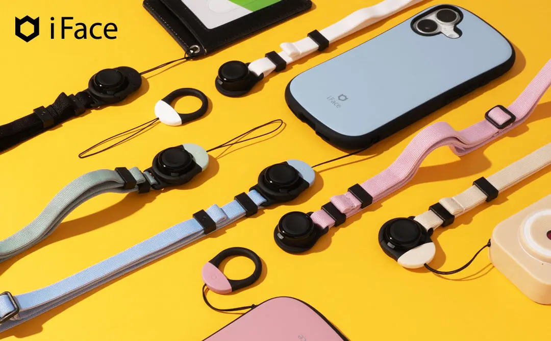 iFace、着脱自在な『ネックストラップ』と『カラビナリングストラップ』を7月中旬に発売
