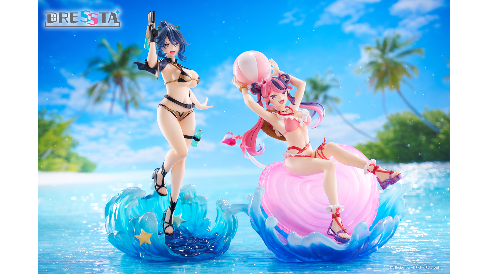 タイトー新フィギュアブランドDRESSTAから「VShojo」所属のVTuber「kson」「アイアンマウス」水着Ver.フィギュアが予約開始！