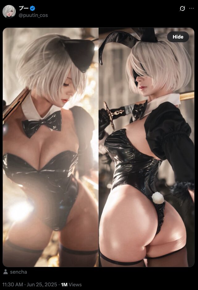 艶やかすぎる2B！　プー、『NieR:Automata』の美しきアンドロイドを完璧再現
