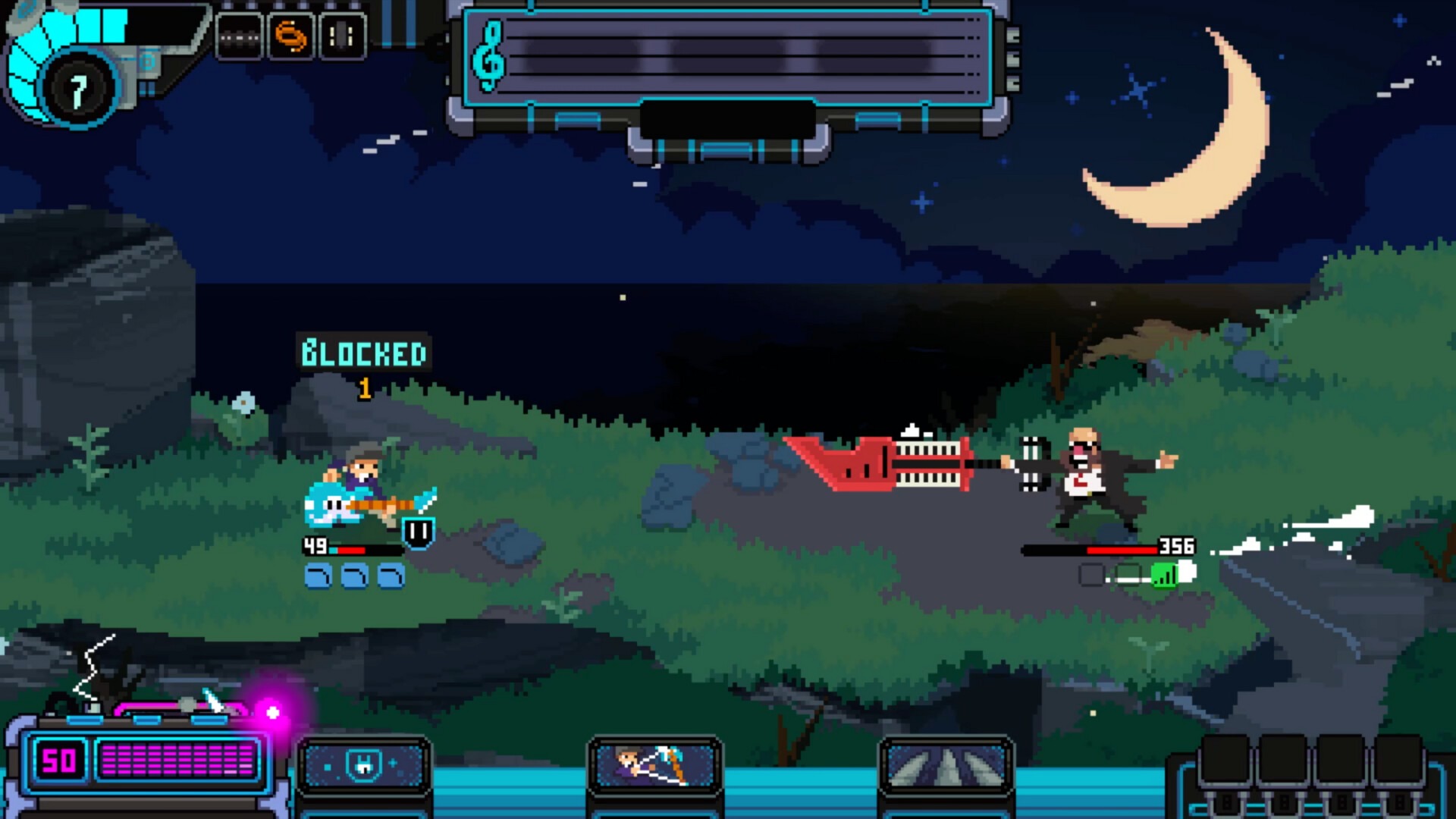 音楽×ターンベースRPG『Fretless – The Wrath of Riffson』がリリース。楽器を武器に悪の音楽レコード会社と戦うピクセルアートアドベンチャー