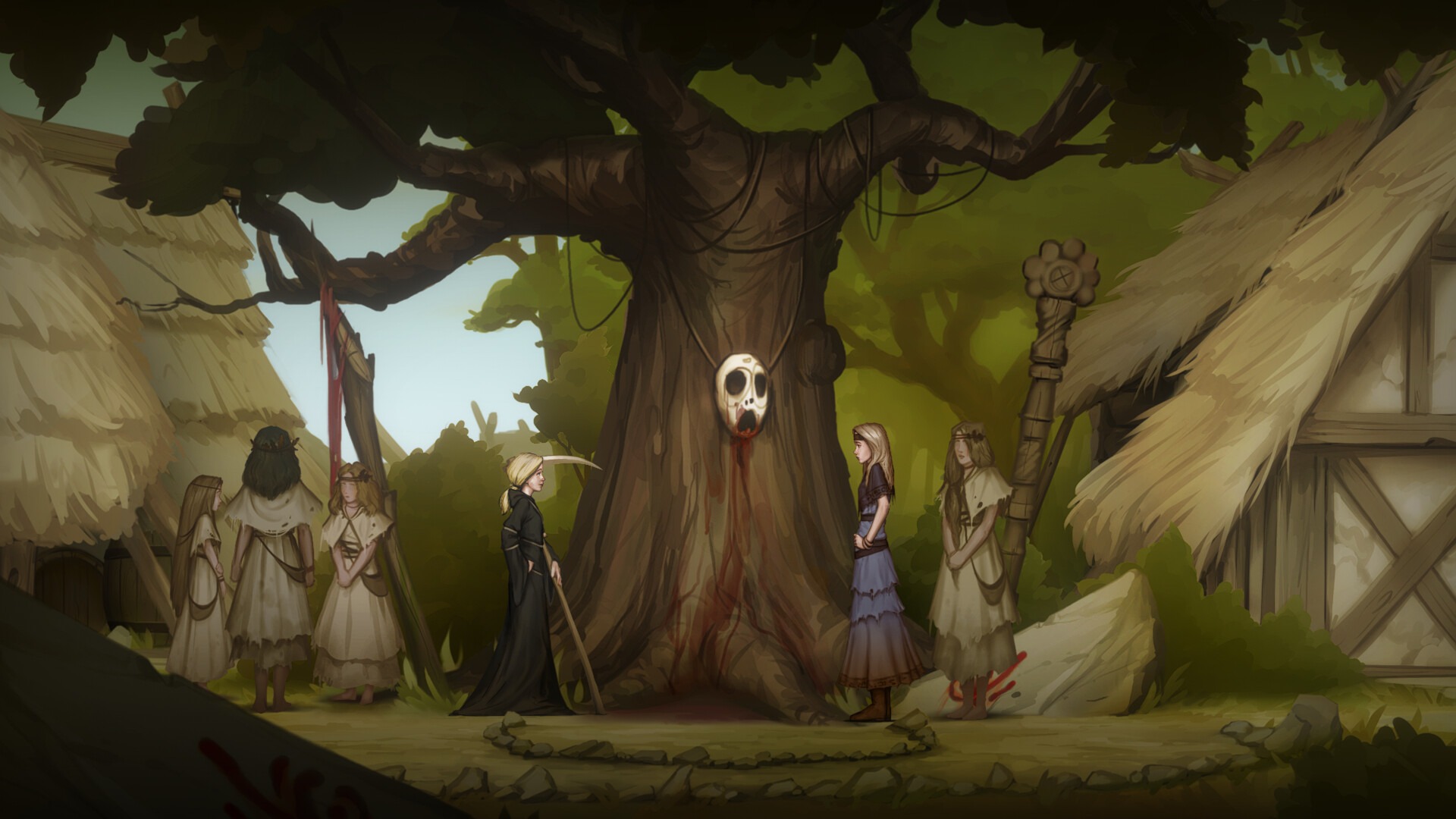 おとぎ話とホラーが融合した2Dアドベンチャー『The Mildew Children』がSteamで54％オフ！　異教的民間伝承と手描きアートが織りなす物語