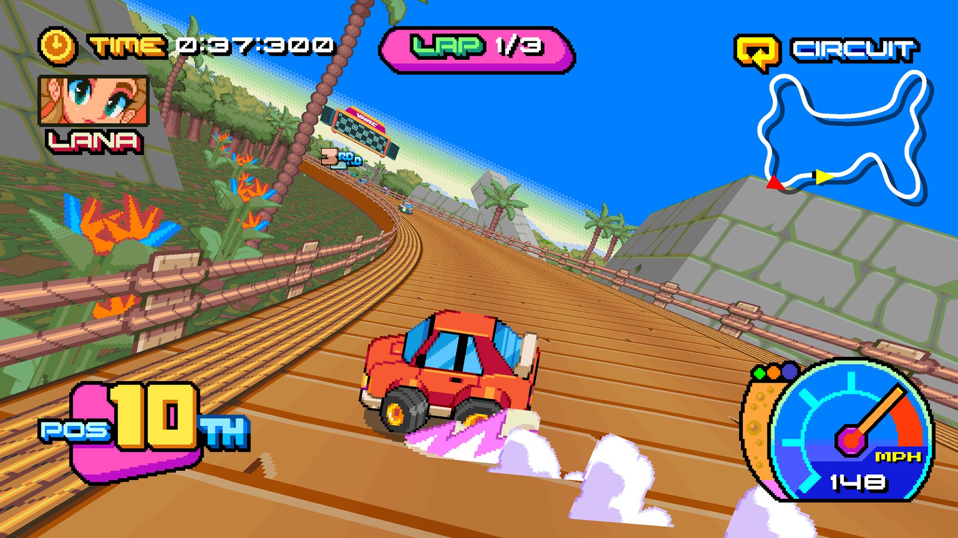 レトロアーケードレーシング『Victory Heat Rally』がSteamサマーセールで30％オフ。90年代風ピクセルアートで蘇る熱狂のスピード体験