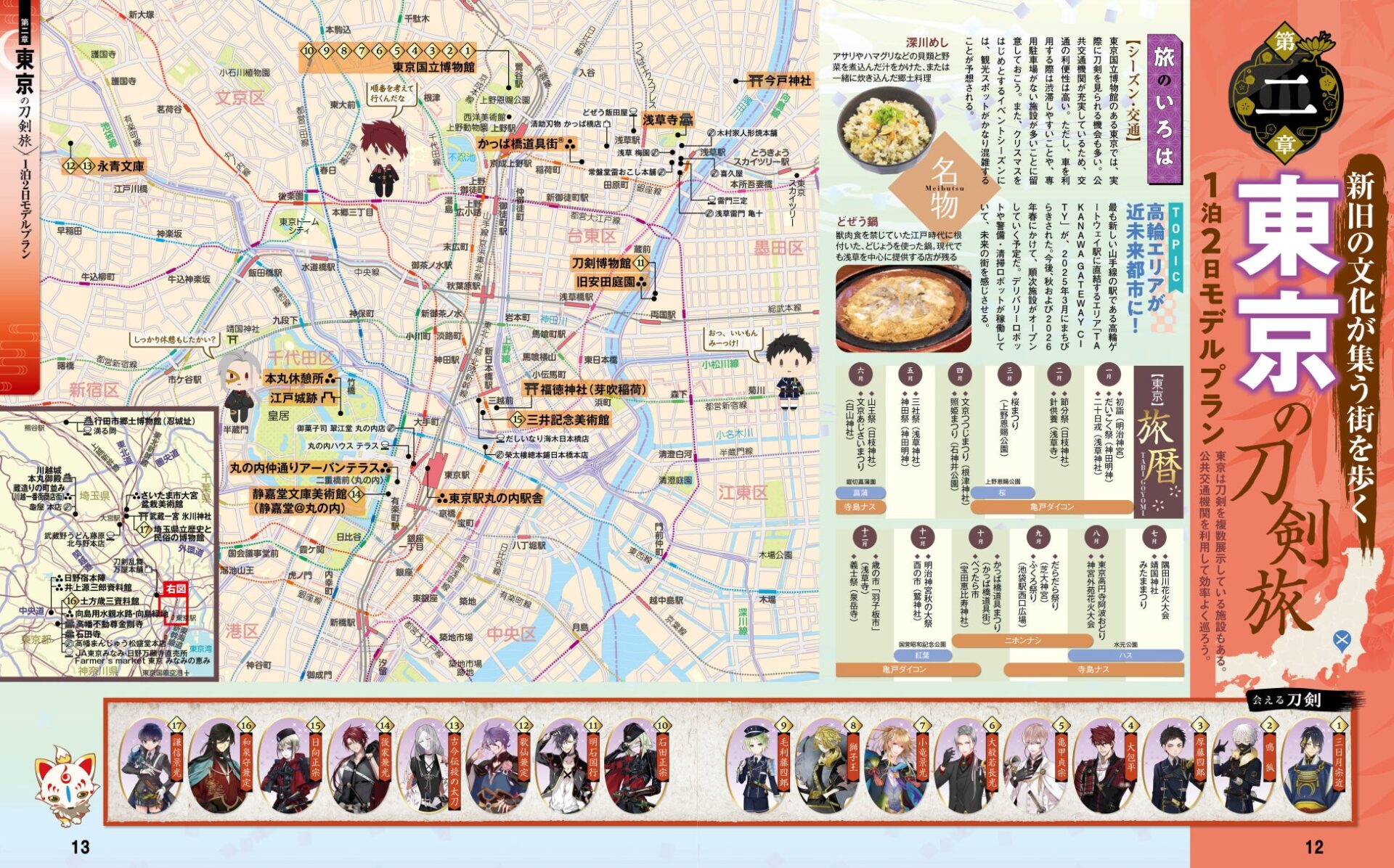 記事画像2: 東京都の刀剣を巡る観光マップ