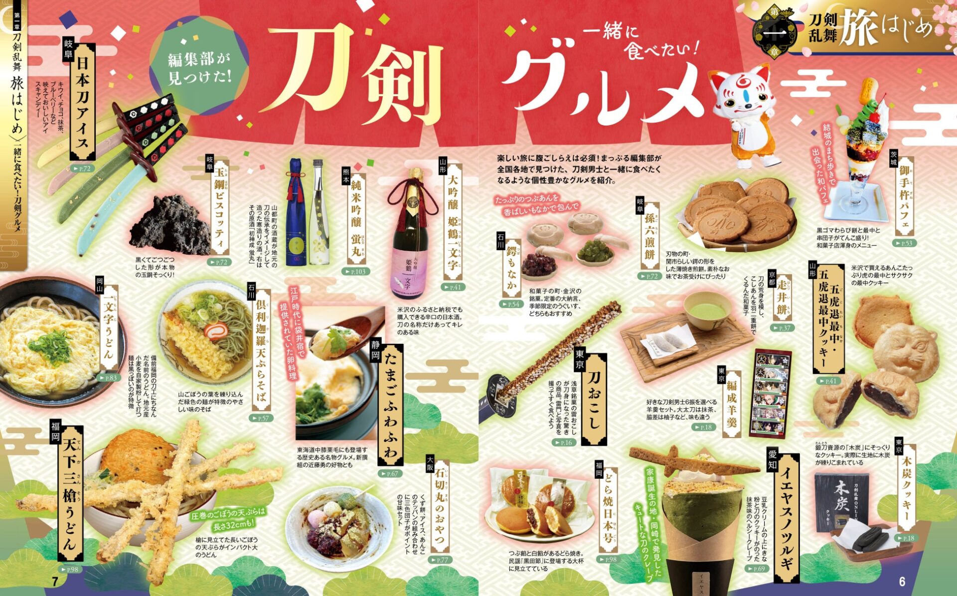 記事画像4: 地域ごとの刀剣モチーフグルメ紹介