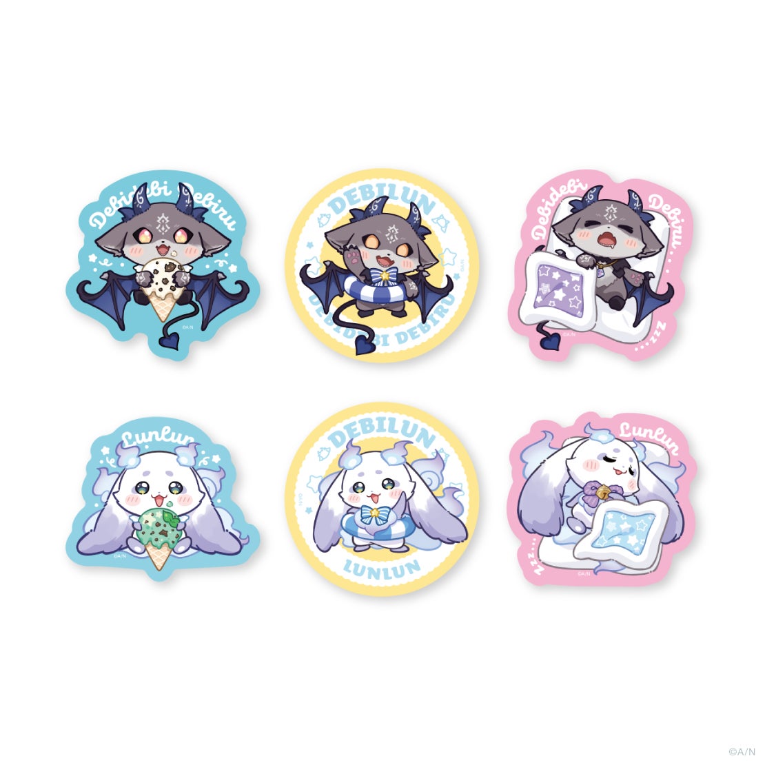 記事画像8: デビルンとルンルンのかわいいイラストステッカー