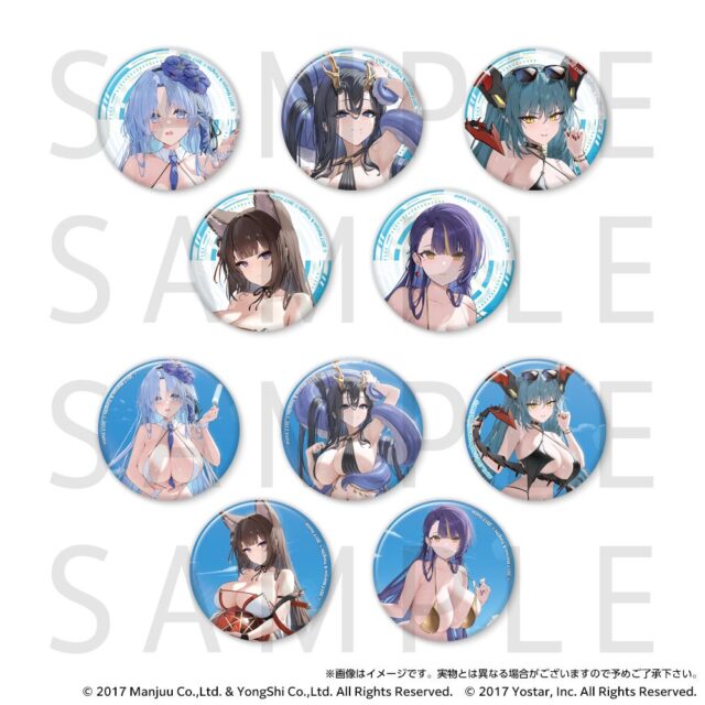記事画像8: アニメ風のキャラクターが描かれた丸い缶バッジのセット