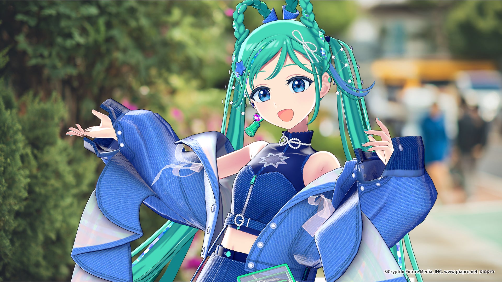 記事画像3: 鮮やかな青い服を着たアニメ風のキャラクターのポートレート