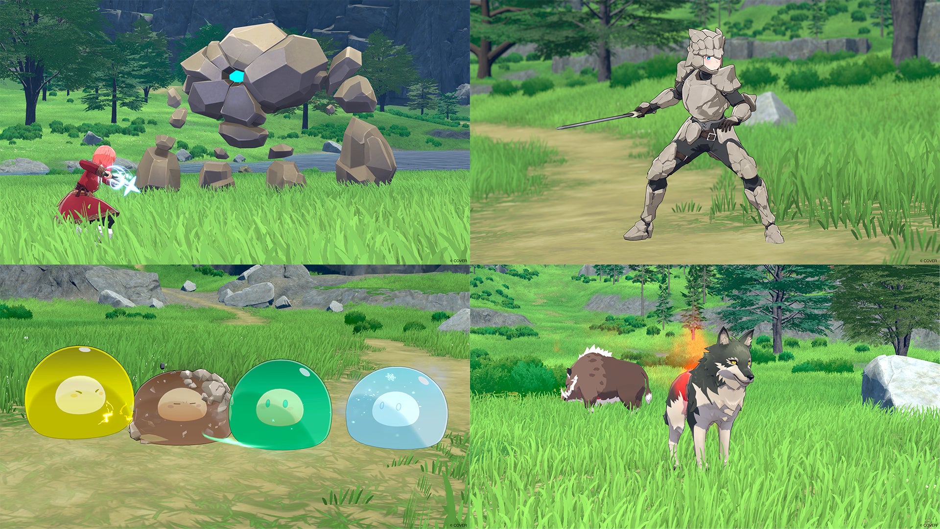 記事画像8: ゲームの戦闘シーンとキャラクター、モンスターのグラフィック。