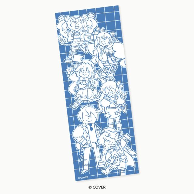 記事画像5: 青いグリッド背景に白抜きのカートゥーンキャラクターが描かれています。