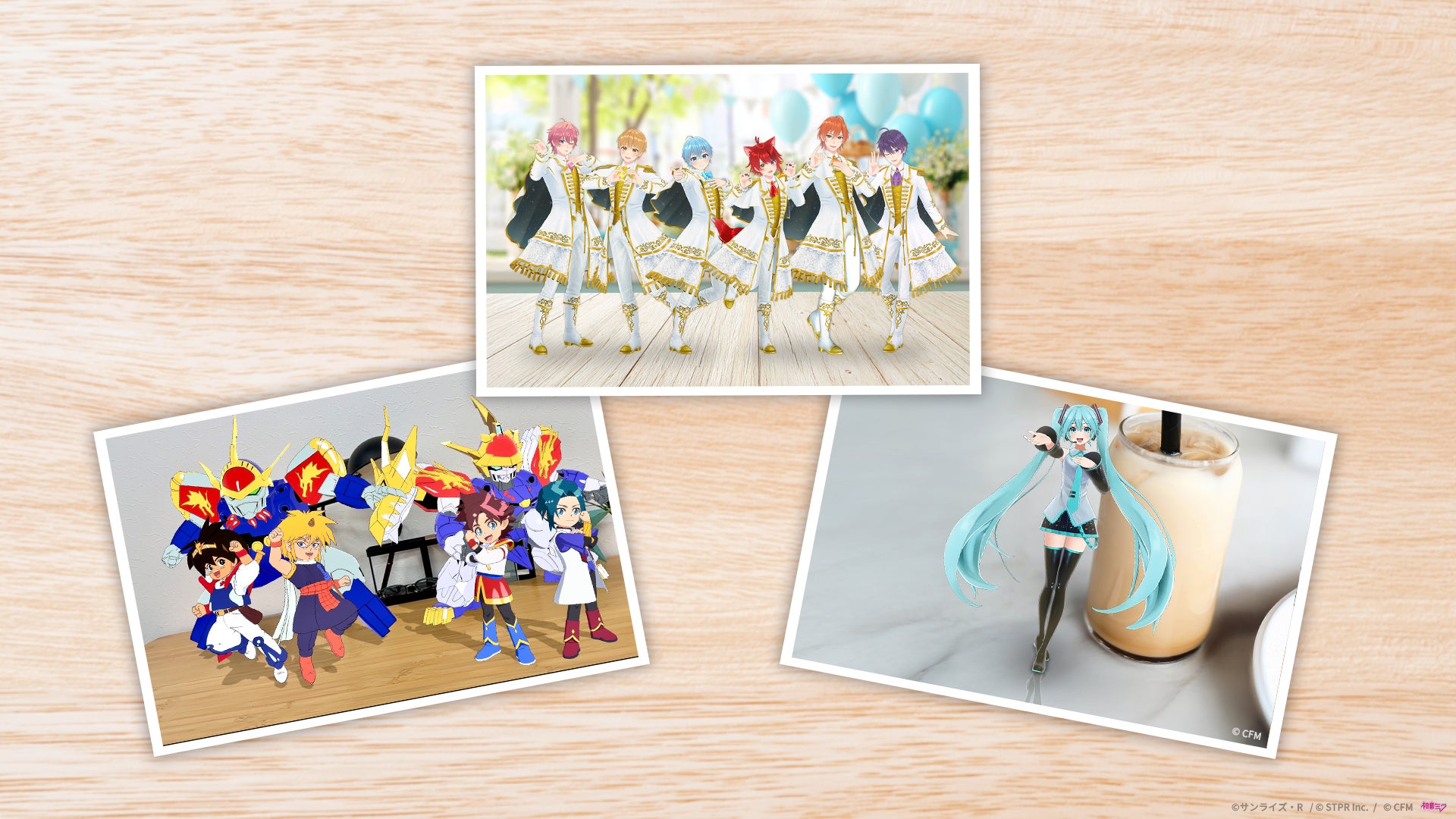 記事画像2: アニメキャラクタースタンドとフィギュアのコラージュ画像