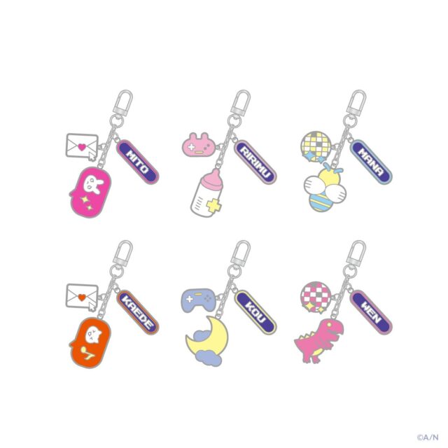 記事画像7: キャラクター名入りの可愛いキーホルダー6種類セット