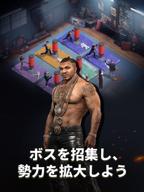 記事画像3: ボクシングジムでトレーニングする人々。手前にはタトゥーとネックレスをつけた男性。