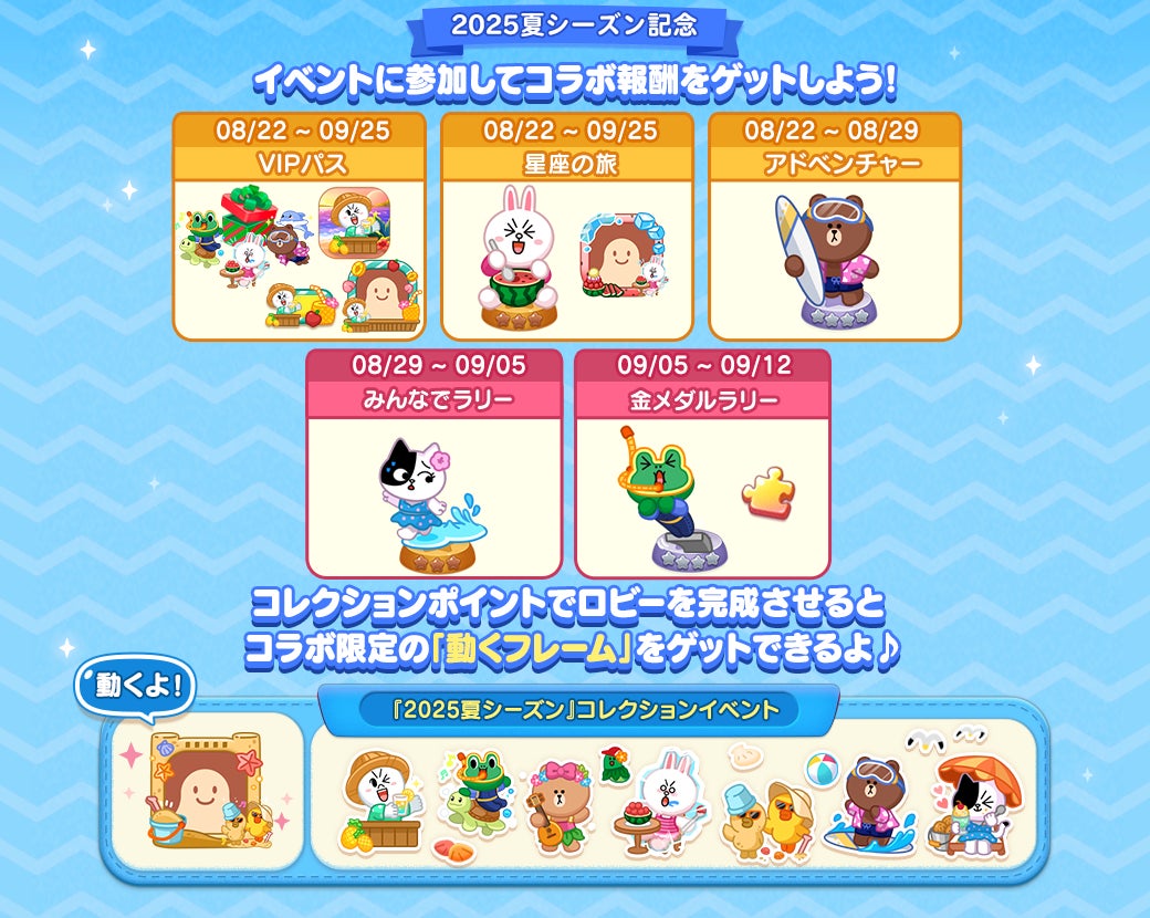記事画像2: 2025年夏シーズン記念イベントで、コレクションポイントを集めて限定フレームをゲットしよう！
