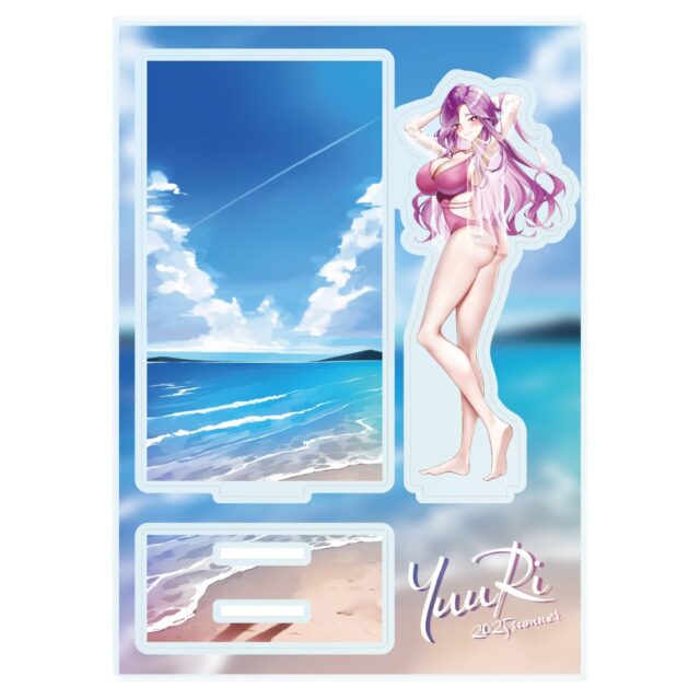 記事画像4: アニメ風の女性キャラクターと夏の海辺の風景