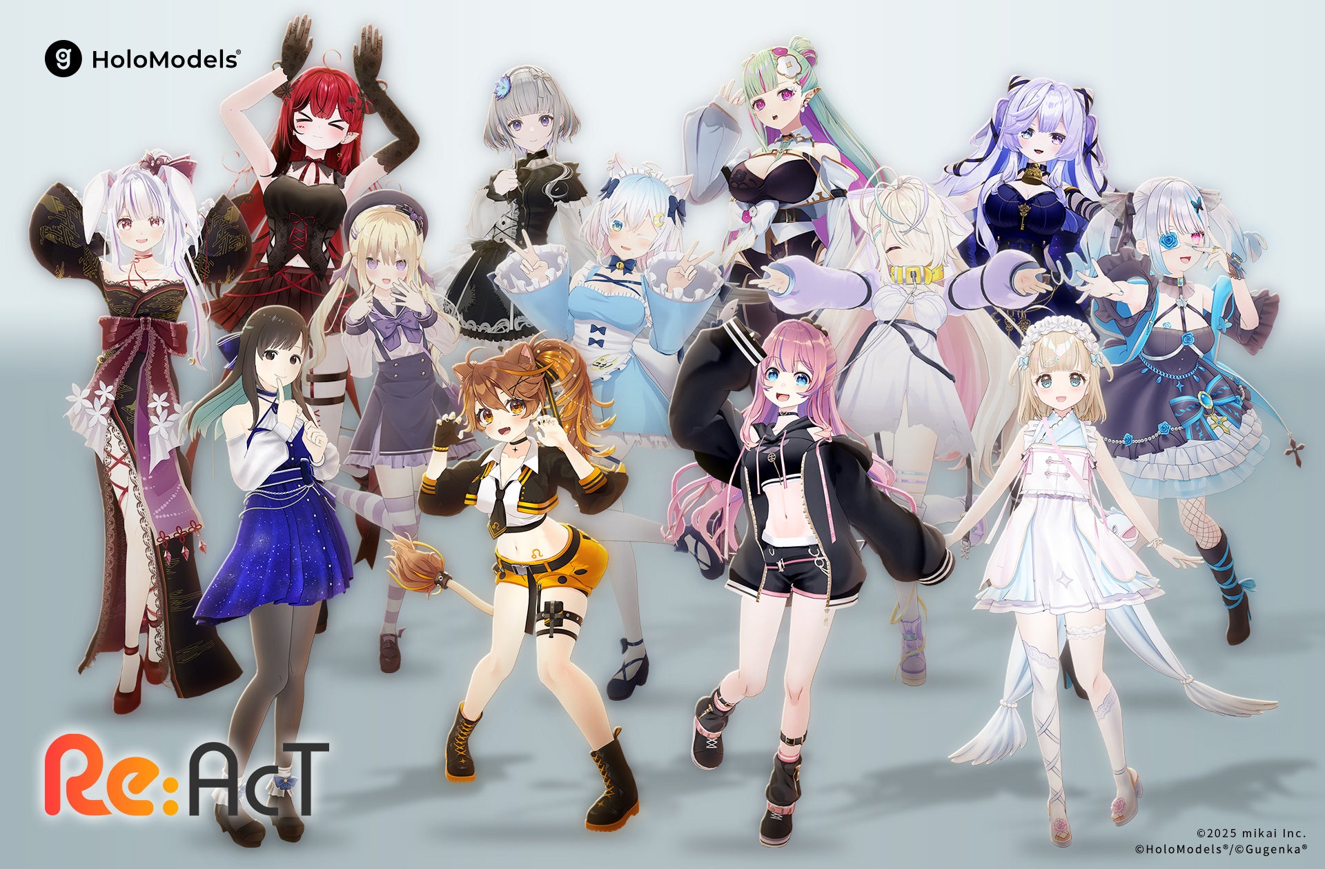 Re:AcTメンバーがデジタルフィギュア「ホロモデル」化決定！　8月20日よりポップアップショップで販売開始