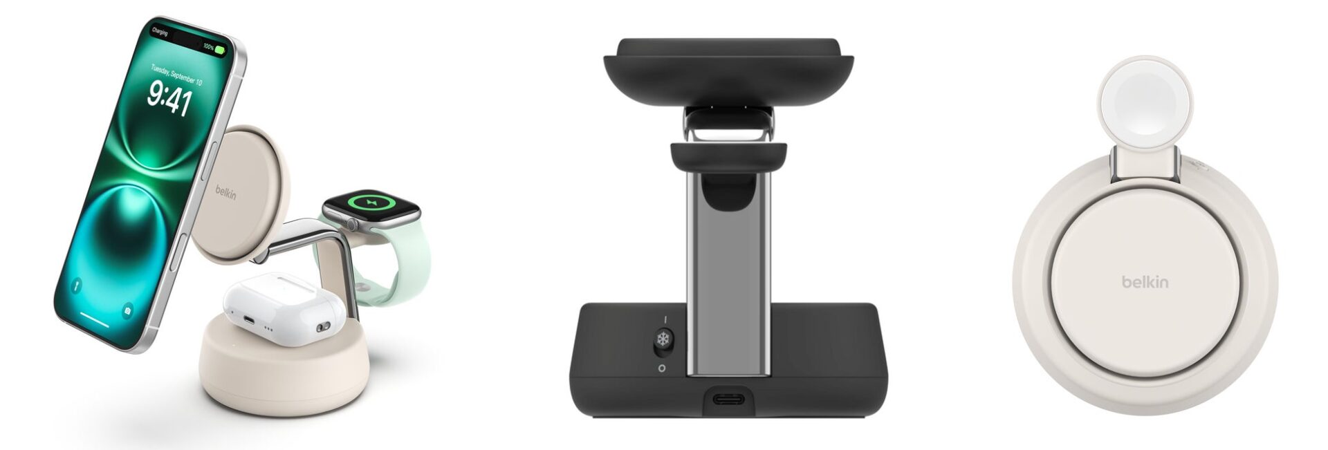 記事画像3: Belkin製ワイヤレス充電器3種。iPhone、Apple Watch、AirPods充電可能。