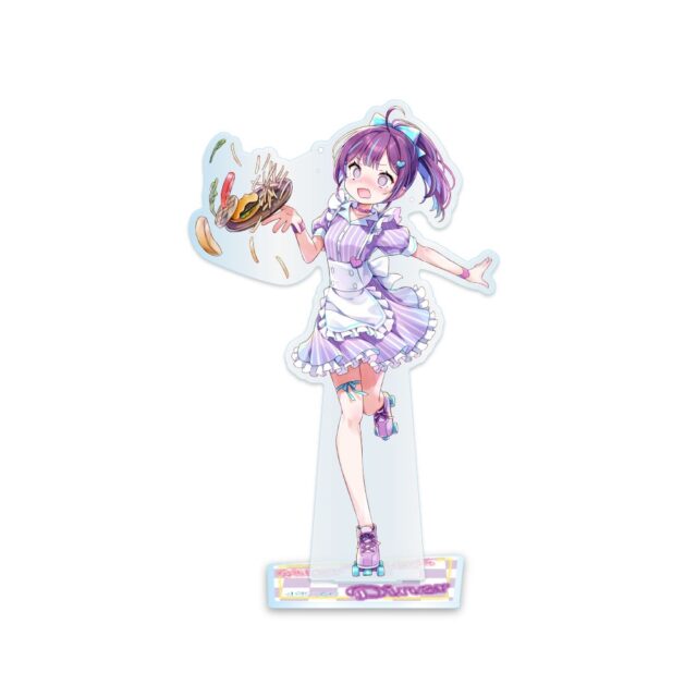 記事画像5: アクリルスタンドに描かれた、メイド服姿のキャラクター。