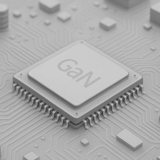 記事画像6: GaNチップと回路基板のクローズアップ画像