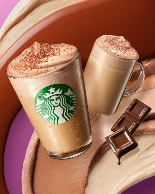 記事画像2: スターバックスのコーヒーとチョコレートのビジュアル