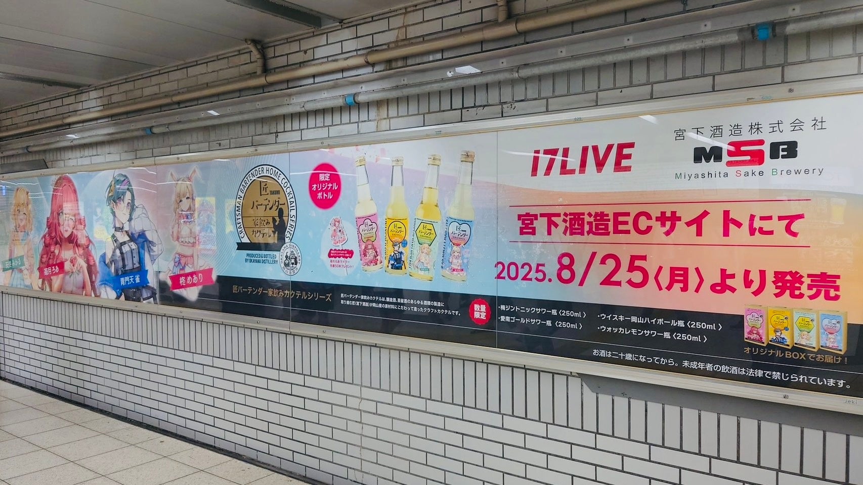 記事画像3: VTuberがフィーチャーされた飲料広告。宮下酒造ECサイトで2025年8月25日より発売。