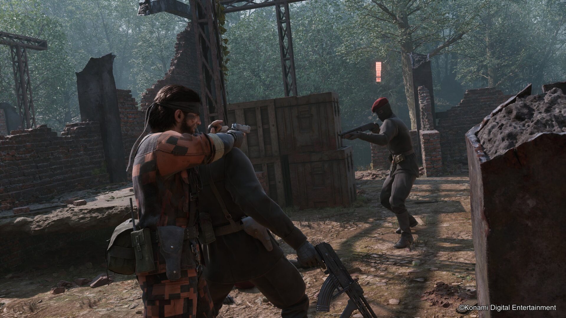 記事画像4: ミリタリーアクションゲームで、敵に銃を向けている二人の兵士
