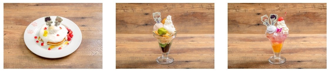 記事画像6: 3種類のデザート:パンケーキ、パフェ、クリームソーダ