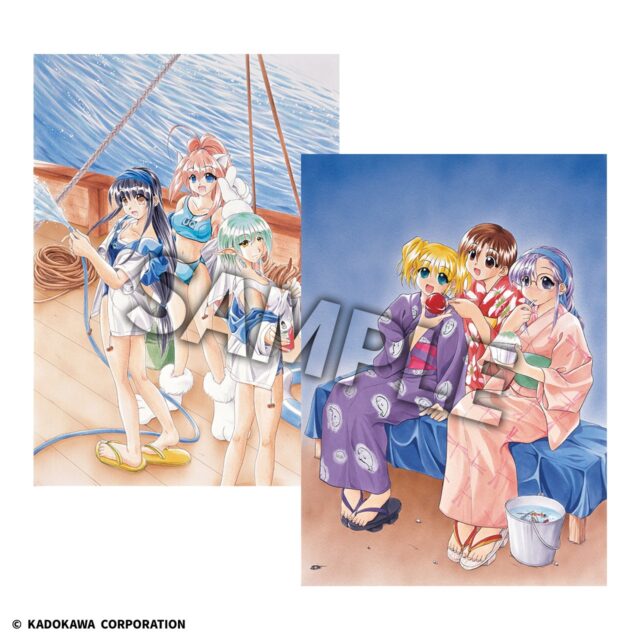 記事画像6: アニメ風のイラストで、浴衣を着た少女たちが夏の水辺でくつろいでいる。