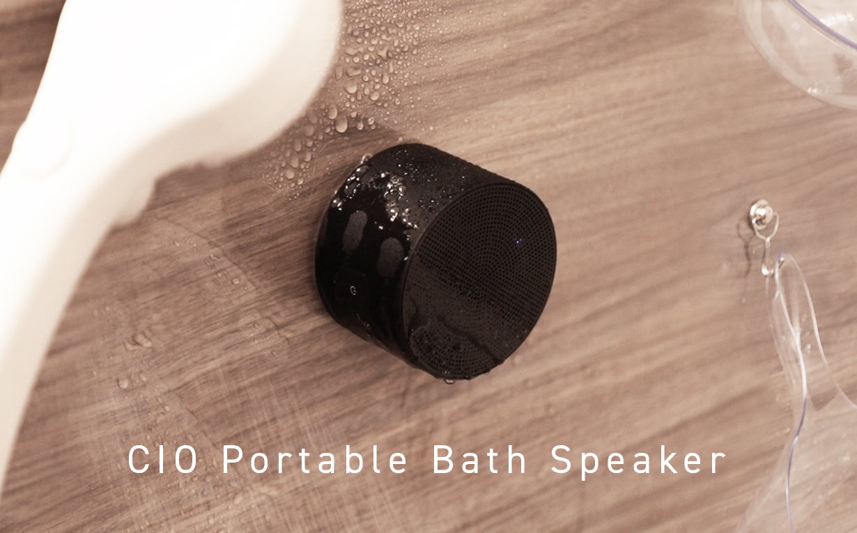 CIOから初のスピーカー登場！　マグネット吸着でお風呂の壁に設置可能な『CIO Portable Bath Speaker』発売