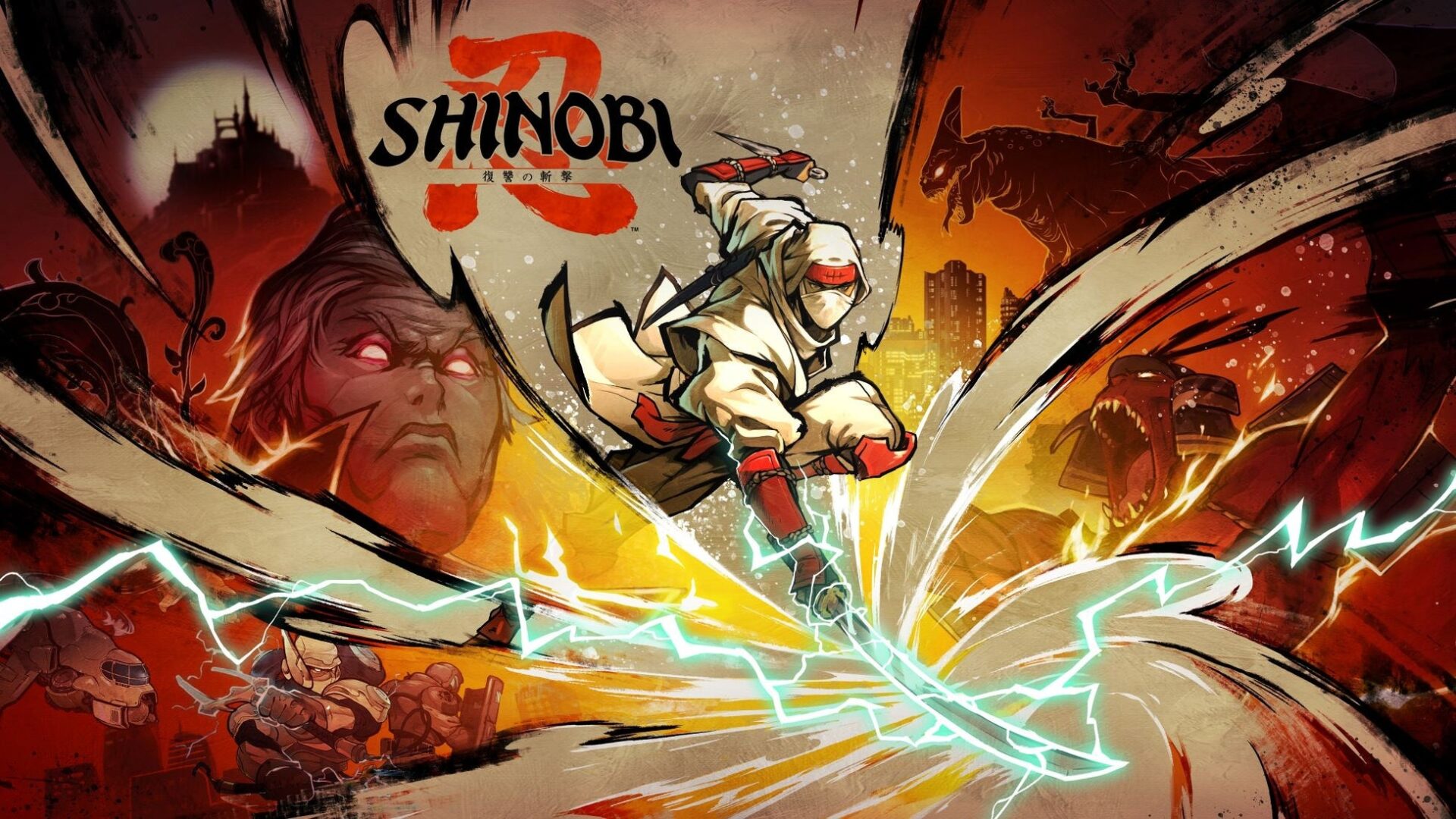 記事画像1: 忍びのキャラクターとモンスターが戦う、アクション満載のゲームアート