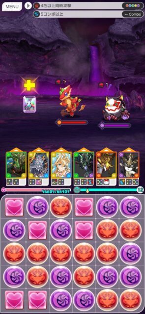 記事画像2: パズルRPGのゲーム画面。キャラクターとパズル盤面が表示されている。